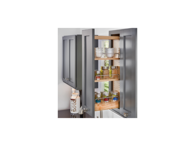 Wall Cabinet Shelf Pullout with Ball Bearing Soft-Close (Fits 9"W x 30"H Wall Cabinet)