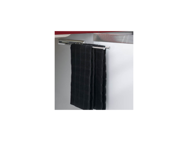Chrome Under Cabinet 2-Prong Pullout Towel Bar