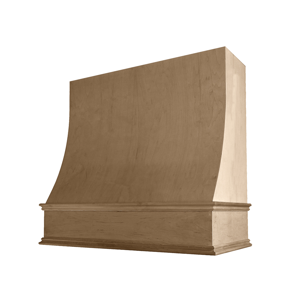 Charlotte Sloped Classic Moulding Smooth Wood Hood 30Wx36H