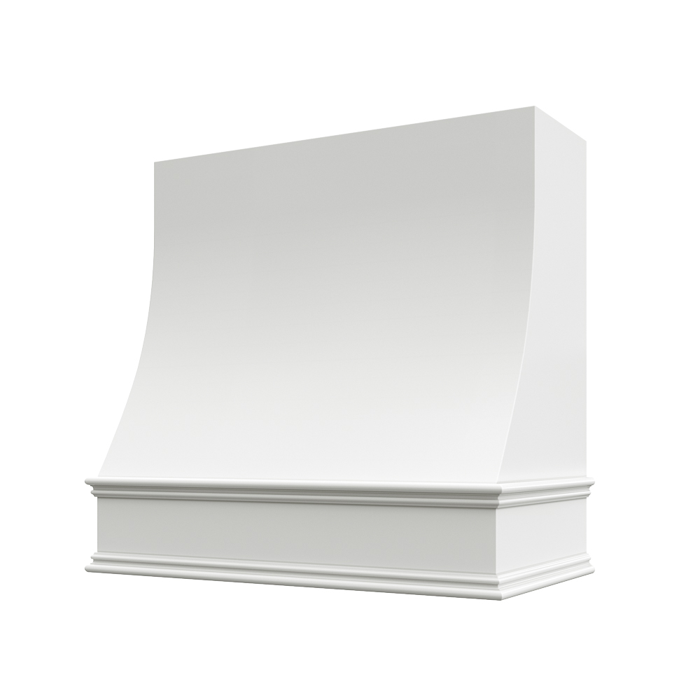 Charlotte Sloped Classic Moulding Smooth Wood Hood 30Wx36H