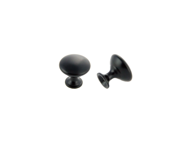 MATTE BLACK Round Knob Diameter: 1-1/16"