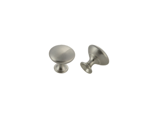 SATIN NICKEL Round Knob Diameter: 1-1/16"