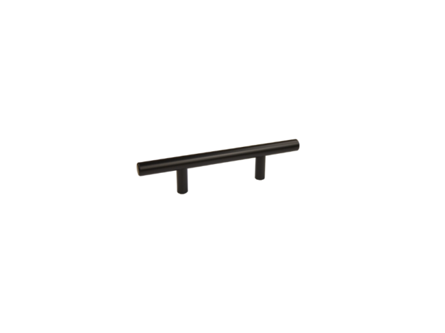 MATTE BLACK    Bar Pull    Overall Length: 6" Center to Center: 3"