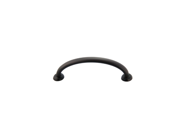 OIL RUBBED BRONZE Transitional Curved Pull Overall Length: 4-1/4" Center to Center: 96mm